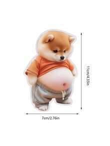 POKOJA LAND Adesivi 3D carini, adesivi decorativi per feste con cani da spremere sulla pancia, adatti per ragazze, adolescenti, adulti, bomboniere, cover per telefono, scrapbooking, planner, diari, computer, laptop, regali - Multicolore - Visualizzare 4