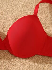 Set de 3 sujetadores con aros de diseño simple y unicolor para uso diario de mujeres - Multicolor - Ver 3