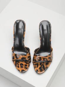 CUCCOO SZL Giày sandal cao gót mũi tròn màu trơn thời trang dành cho nữ, thích hợp cho dịp Giáng sinh. - Màu Khaki - Xem 2