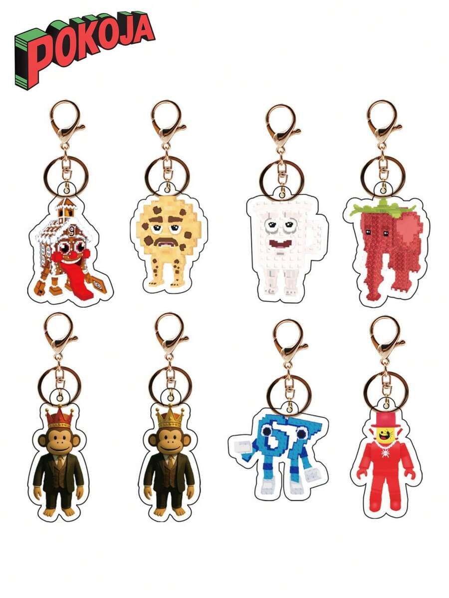 POKOJA LAND - SELECTS Figurine porte-clés en vrac de Sammy Jandel "Steal A Brainrot", porte-clés figurine d'impact en acrylique 67 poupée exquise, porte-clés anime du jeu Impact, cadeaux de fête mignons pour enfants, sacs à dos, cadeaux uniques pour streamers et joueurs, cadeaux d'anniversaire, décoration de maison de printemps à été - Multicolore - Voir 1