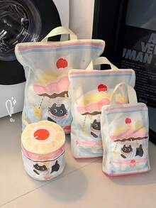 Joivida 1PC Washing Machine Laundry Bag Sweater Bra Underwear Protective Mesh Garment Care Wash Bag Thickened Anti-Stretch(The Color Of The Rope Is Random.) - Multicolor - View 2