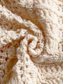 Soleia Women's Beaded Halter Neck Tassel Hem Knit Top, Suitable For Holiday, Date, Afternoon Tea, Beach, Cruise, City Trip, Wedding Season, Music Festival, Boho Vacation Fringe Top, Fringe Bathing Suit Crochet Bathing Suit Crochet Swimsuit Women Fringe Crochet Top Crochet Bathing Suit Top Crochet Bikini Top Fringe Bikini Fringe Bikini Top Fringe Bathing Suit Top - Apricot - View 8