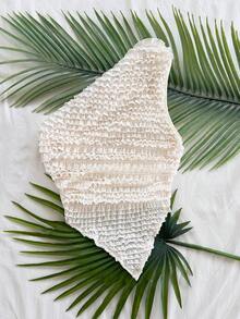 Soleia 夏季女士度假针织纹理不对称下摆上衣，春季女士情人节海滩装扮，适合女士生日外出穿着，优雅休闲度假风 - 彩色 - 查看 6