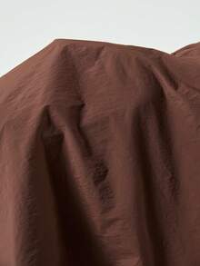 Chiquease 女士纯色休闲拉链上衣和长裙两件套 - 棕色 - 查看 7