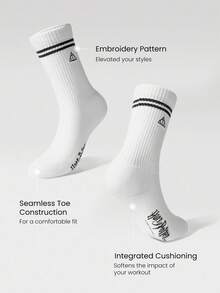 GLOWMODE X Harry Potter 2-Pack Soft Comfy Jacquard Embroidered Anti-Chafing Cotton Blend Crew Socks & Ankle Socks Set Daily Casual - White - View 3