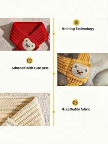 1 件可爱宠物围巾，猫狗秋冬季保暖颈巾，宠物时尚配饰，适合中小型宠物日常穿着、派对、生日等 - 彩色 - 查看 4