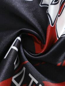ROMWE MEN Street Life Men's X Collaboration Boxing Shorts - Black - View 5