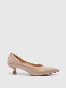 CUCCOO BIZCHIC Women's Pointed Toe Low Heel Classic Simple Basic Commute Work Party Pumps - Dusty Pink - View 2