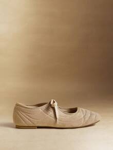 Rosivie Women's Casual Versatile Commuting Simple Lace-Up Flats - Khaki - View 7