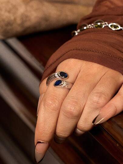 Glisma 18K Gold-Plated Exquisite Fashionable Cute Versatile Niche Retro Simple Ring,Party,Night Club,Shopping,Vintage,PREMIUM,Zirconia,Rhinstone,Western Jewelry,Old Money,Gemstone,Outfits,Fall/Autumn/Winter,For Mom/Women/Girl/Mother,Premium,Valentine's Day,Gift