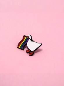 Joivida Cute Duck Brooch Alloy Vintage Accessories Creative Animal Design Metal Pin Enamel Colorful Scarf Clip For Women Gifts Birthday Party Retro Decor - color - View 6