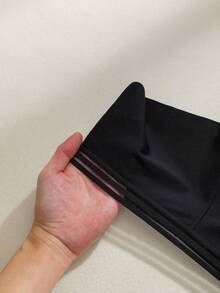 SHEIN 女士纯色简约日常三角裤 - 黑色 - 查看 3