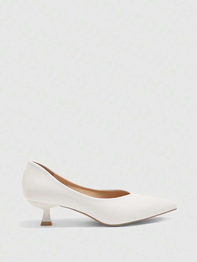 CUCCOO BIZCHIC Women's Pointed Toe Low Heel Classic Simple Basic Commute Work Party Pumps