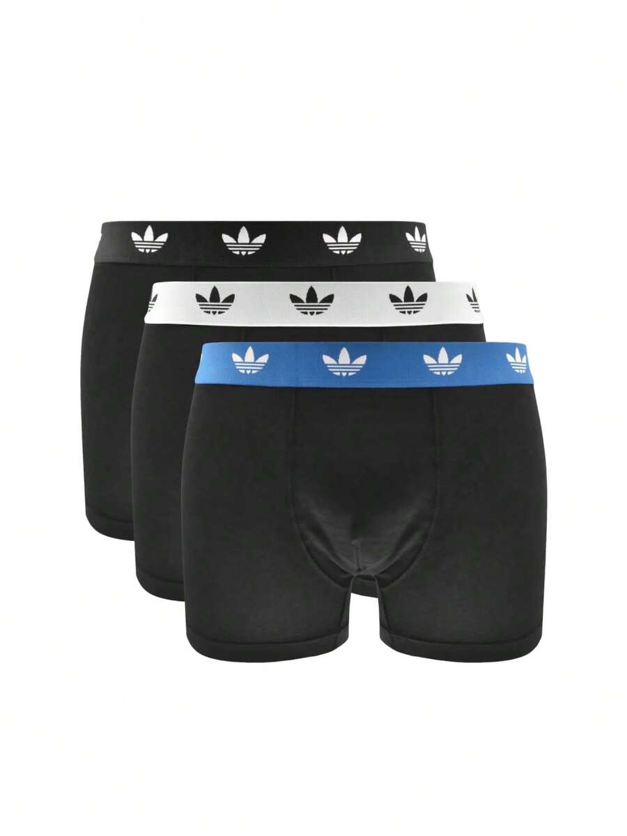 Adidas 3 Pack Men's Sports Underwear - Black and White - View 1