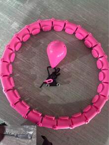 47-Inch/120cm Adult Fitness Circle For Weight Loss And Exercise, Suitable For Women And Beginners, Includes 24 Detachable Links And A DIY Empty Ball (Pink). - Pink - View 6
