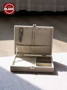 1 件天鹅绒首饰盒、珠宝展示托盘盒、多功能珠宝收纳盒、玻璃盖展示盒、戒指展示托盘、大容量珠宝收纳盒、耳环收纳盒、礼品盒、收藏盒、婚礼礼品盒 - 彩色 - 查看 3