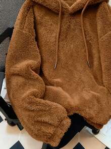 Resyla 畅销款，保暖、柔软、亲肤的仿羊羔毛连帽卫衣，秋冬季保暖时尚，适合日常工作通勤、约会穿着以及居家穿着，秋冬季保暖佳品。 - 棕色 - 查看 4