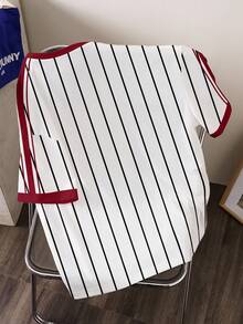 Betty Boop x SHEIN Women's Casual Fashion Street Chic Daily Commute School Sports Style Cartoon Character & Letter Striped Print Ringer Tee, Summer - White - View 2