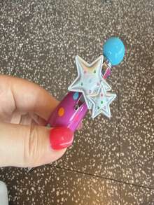 Joivida 可爱星形笔，卡通美学圆珠笔套装，柔软星形按压式凝胶笔，适用于书写、日记、笔记、办公用品、可爱桌面配件、文具礼品创意 - 彩色 - 查看 7