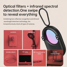 Teckwe Detector de cámara T02, detector de cámara inteligente, dispositivo anti-fotografía secreta y anti-espionaje para hotel, agrega una capa de protección para la privacidad personal, batería de litio recargable de 20mAh - Multicolor - Ver 4