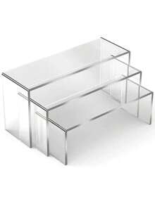 3/6Pcs Acrylic Display Stand Multifunctional Transparently Mini Model Storage Rack For Perfume Doll Jewelry Decor Organizer - Clear - View 10