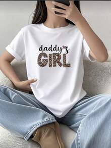 Korean Style Graphic Print Short Sleeve T-Shirts Preppy School Casual Daily Wear BFF Matching Tops Minimalist Fashion Ins Trendy Tees - Blanco - Ver 1