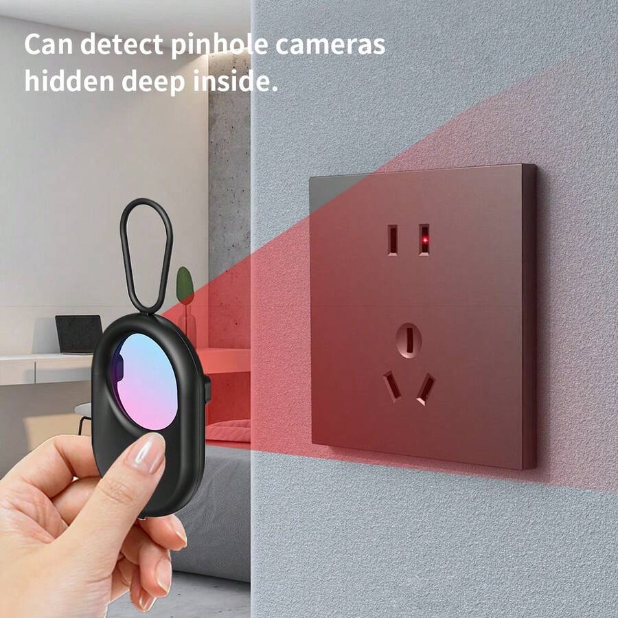 Teckwe Detector de cámara T02, detector de cámara inteligente, dispositivo anti-fotografía secreta y anti-espionaje para hotel, agrega una capa de protección para la privacidad personal, batería de litio recargable de 20mAh - Multicolor - Ver 1