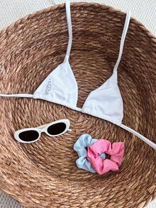 Swim Mod Áo bikini nữ kiểu dáng thường ngày in hình sao biển, thích hợp cho kỳ nghỉ biển. - trắng - Xem 2