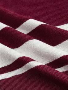 HIMLAND Áo len nam dài tay cổ tròn phối màu tương phản, áo len nam cổ tròn, áo len dệt kim nam, áo len kẻ sọc nam. - Nhiều màu - Xem 3