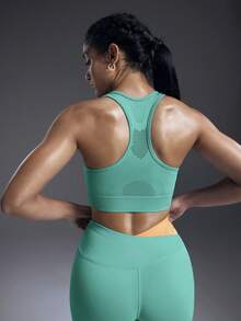 Powerista Women's Solid Color Minimalist Everyday Sports Bra - Mint Blue - View 3