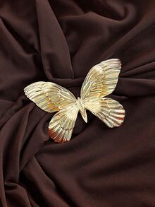 SHEIN MOD Asymmetric Shoulder Flare Sleeve Brown Bow Metal Buckle Dress Brown Formal Dress Women Brown Wedding Guest Dress Brown Elegant Dress - Chocolate Brown - View 3