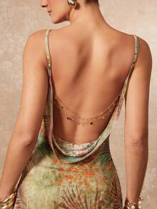 Lumalex Early Spring Striped Satin Asymmetric Shoulder Ruffle Hem Bodycon Dress For Women PreSpringDresses Vacation Birthday Outfits Wedding VDayGiftGuide RomanticVDayOutfit Guest Wedding VDayGiftGuide RomanticVDayOutfit Party Summer Holiday Beach Outfits Luxury Look LuxeLooks QuietLuxe Prom Gathering Party Banquet Modest Old Money Coquette Rave Festival Richly Layered Party St. Patrick's Day Emerald Celebration - Multicolor - View 7