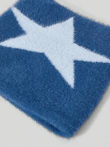 Y2Kool Fashionable Autumn/Winter New Five-Pointed Star Adults Beanie Hat, Stylish Sweet And Spicy Cat Ear Warm Hat, Star Casual Cute Elegant Street Style Jacquard Knit Hat - Multicolor - View 7