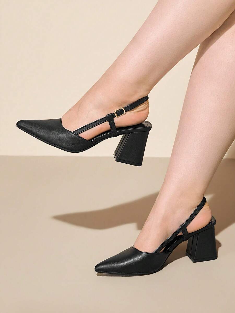 CUCCOO CURVES Women's Fashion Versatile Pointed Toe Wide Fit Pumps