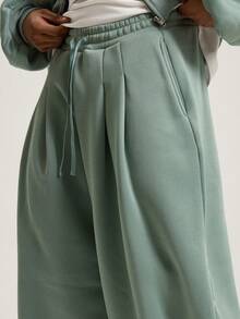 Musero 灯笼裤 褶裥细节 松紧腰带 阔腿针织裤 套装单品 仅含裤子 春夏必备 - 薄荷綠 - 查看 5
