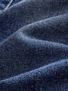 SHEIN ChillGRL Tween GirlsCasual Basic Comfortable Elegant Fresh Wide Leg Loose Fit Pure White Jeans - Medium Wash - View 7