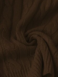 GlowEve CURVE 大码女式休闲时尚修身圆领长袖麻花针织套头衫，秋冬