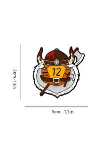 Zazumi Cute Cartoon Warrior Paladin Magical Series Dice Emblem Zinc Alloy Enamel Badge For Backpack Cosplay Collection Gift Anime Fans LARP Accessories Party Favor - Multicolor - View 6
