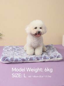 Tấm lót giường cho thú cưng bằng sợi Polyester, kiểu dáng dễ thương, thoáng khí, có thể giặt được, dày, thích hợp cho mèo và chó cỡ nhỏ và vừa quanh năm (thích hợp cho những chú chó vui vẻ như Teddy/Teddy Bear, không thích hợp cho những chú chó lớn) - Nhiều màu - Xem 5