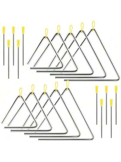 1 chiếc nhạc cụ gõ tam giác bằng thép 4/6/7/8 inch kèm dùi gõ, nhạc cụ bằng đồng thau, miếng gảy đàn guitar, kèn harmonica, giá đỡ dùi trống, chuông nhạc cụ, nhạc cụ tam giác, trống mini, sáo kim loại, nhạc cụ