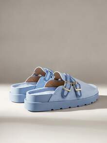 Solecia 女士休闲搭扣穆勒鞋 - 淺藍色 - 查看 6