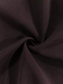 Franclia New Turndown Collar Sleeveless Single-Breasted Side Slit Loose Chiffon Blouse, Casual & Commuting Comfortable - Coffee Brown - View 5