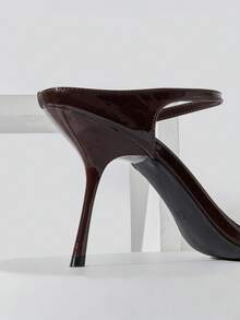 SHUZIA 女士性感踝带细高跟趾环凉鞋