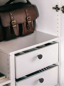 4个铝合金圆形单孔把手螺丝，赠送金色橱柜抽屉衣柜门把手，黑色简约家具五金把手 - 彩色 - 查看 4