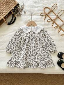 LMoss Kids 女婴格子休闲泡泡袖连衣裙 - 彩色 - 查看 2