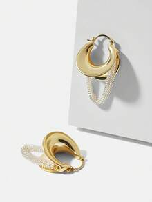 MOTF PREMIUM 女士圈形耳环 - 金黃色 - 查看 7