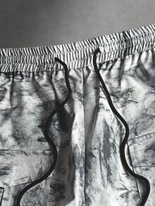 STYNVO Men's Elastic Waist Drawstring Casual Cargo Pants Men Graphic Pants Baggy Camo Pants Men Baggy Pants Men Men Camo Pants Men Cargo Pants Elastic Waist Pants Men - smoke gray - View 3