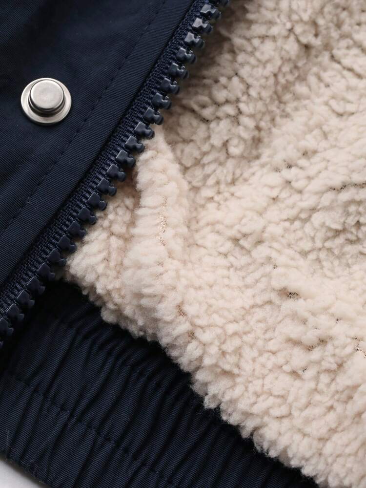 Tween Girls Loose Fit Graphic Print Turtleneck Zip-Up Fleece Jacket, Fall