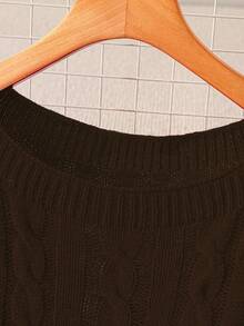 GlowEve CURVE 大码女式休闲时尚修身圆领长袖麻花针织套头衫，秋冬