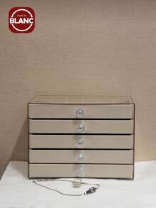 1pc, 54 Compartments, 5 Layers, Transparent, Velvet Cloth, Acrylic Jewelry Storage Box - Large Capacity Earrings, Rings, Necklaces Storage, Home And Travel Dual Use, Fade-Resistant Padded Drawer Design, Women's Gift, Modern Style Jewelry Box - 54 Grid 5 Layers Acrylic - View 4